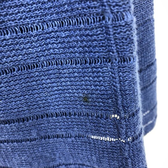 Ronit Zilkha Cobalt blue 100% Linen waterfall draped  long sleeve open cardigan - Picture 10 of 14
